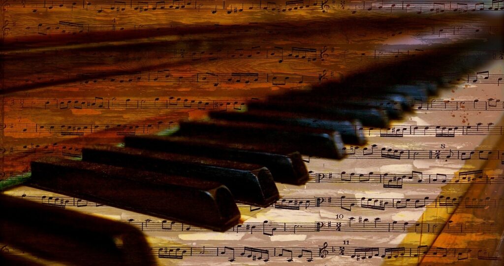 The musical score to your life's purpose with piano.